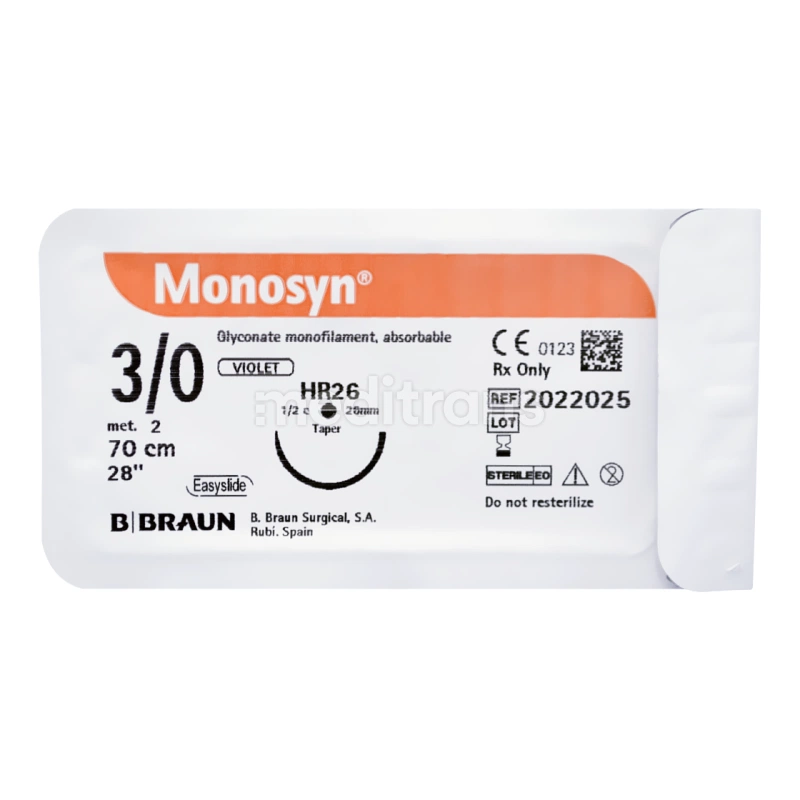 Хирургическая нить Monosyn 3/0 HR26 1 / 2c 70 см 36 шт.