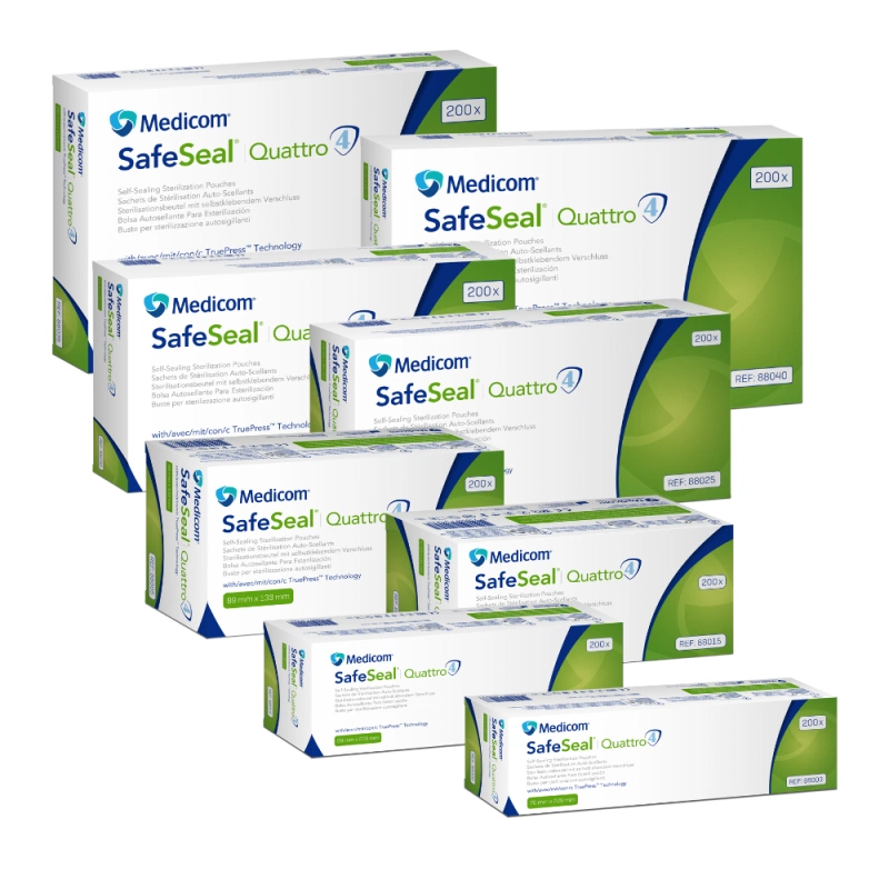 Пакеты для стерилизации MEDICOM SafeSeal Quattro 200 шт.