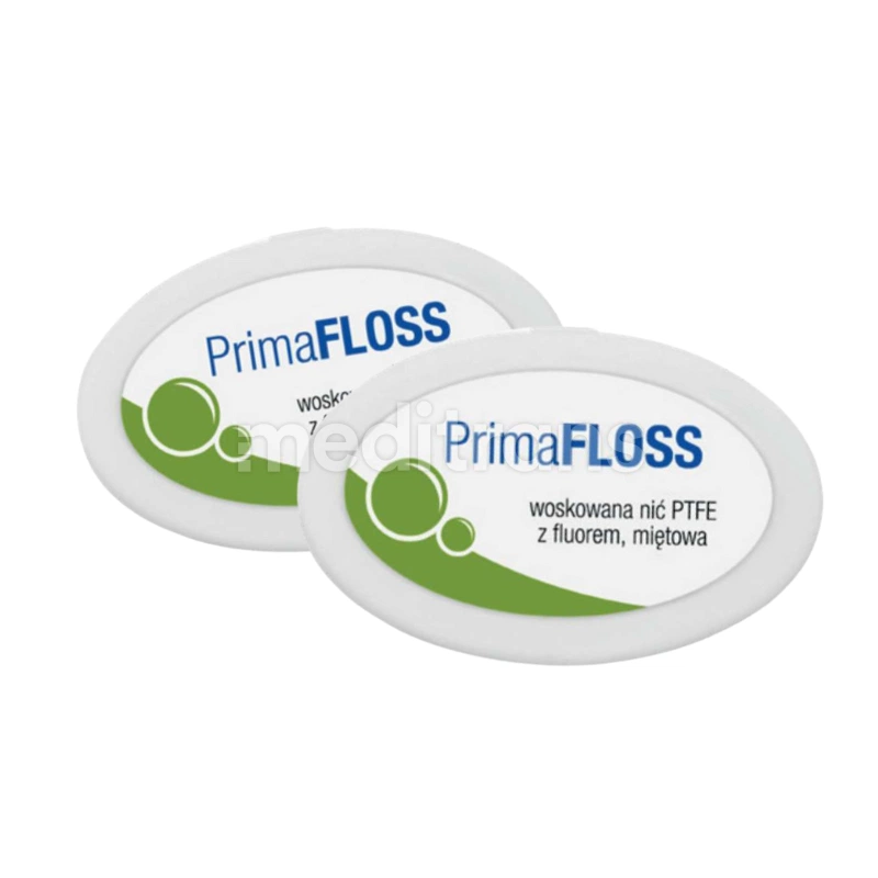 Зубная нить вощеная PrimaFLOSS с фтором 25 шт.