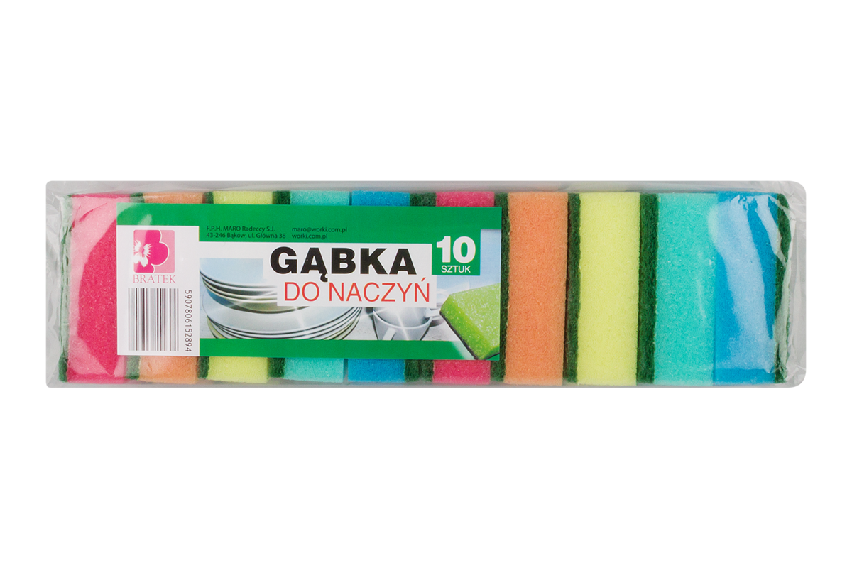 Губки кухонные 10 шт. Bratek