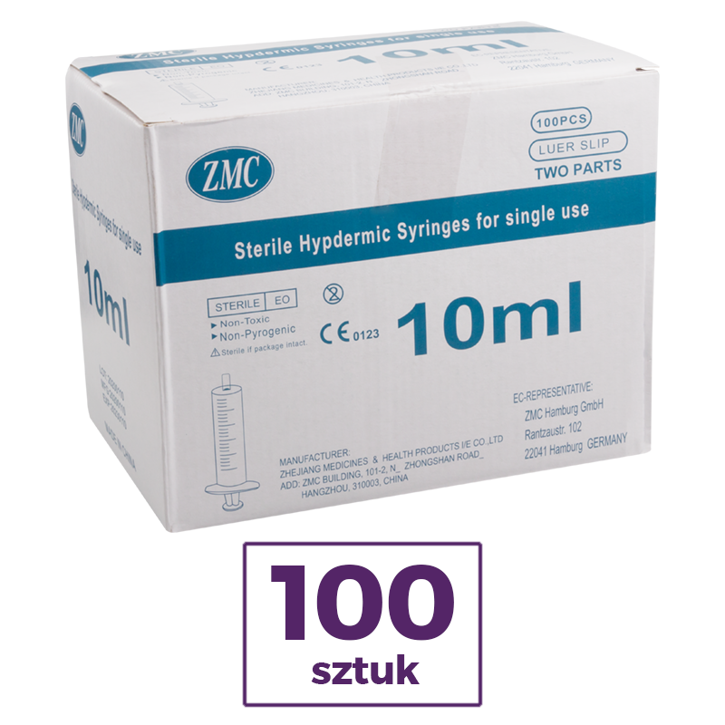 Одноразовые шприцы 10 мл × 100 шт. ZMC