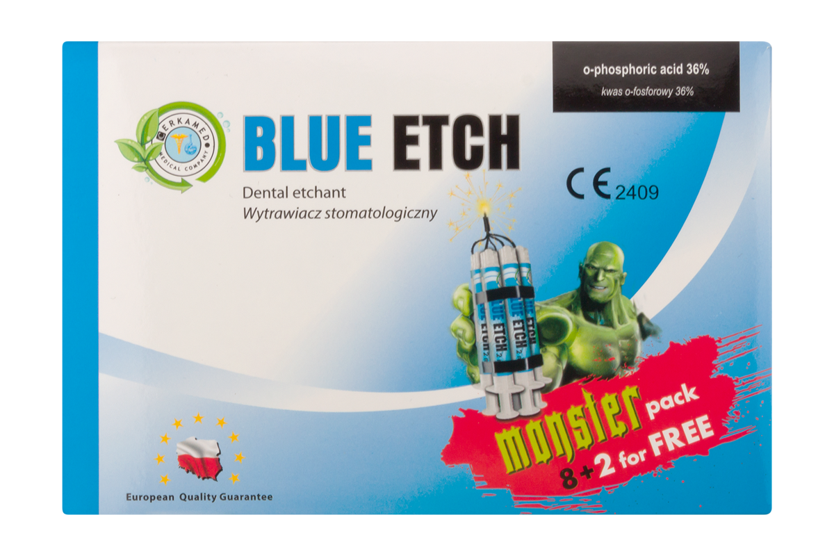 Травильный гель Blue Etch MONSTER PACK 36% 2 мл (2,6 г) × 10 шт. Cerkamed
