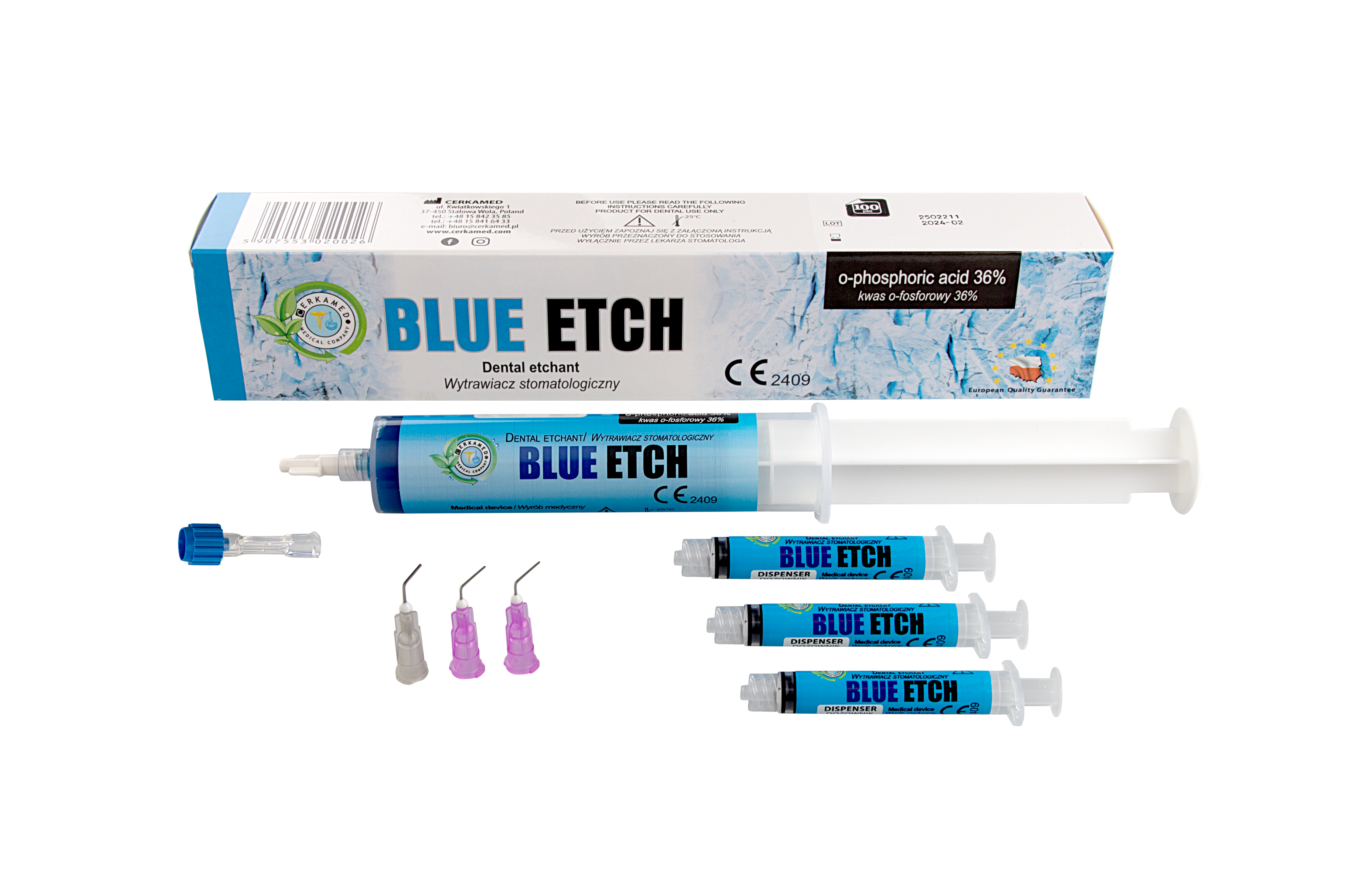 Травильный гель Blue Etch 36% MAXI 50 мл (65 г) Cerkamed