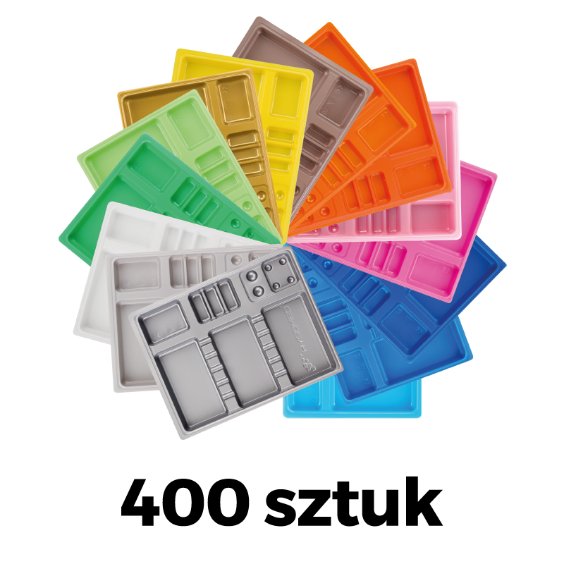 Цветные стоматологические лотки, 400 шт. Hygomed