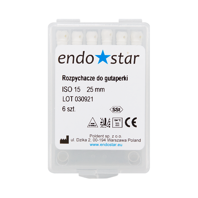 Спредеры для гуттаперчи, 6 шт. Endostar