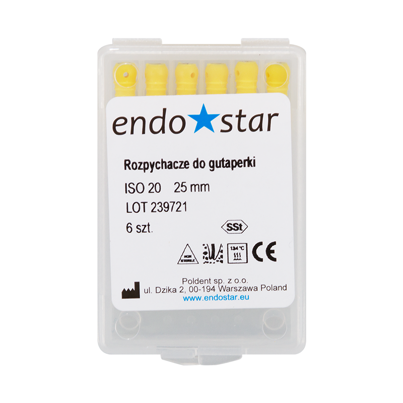 Спредеры для гуттаперчи, 6 шт. Endostar