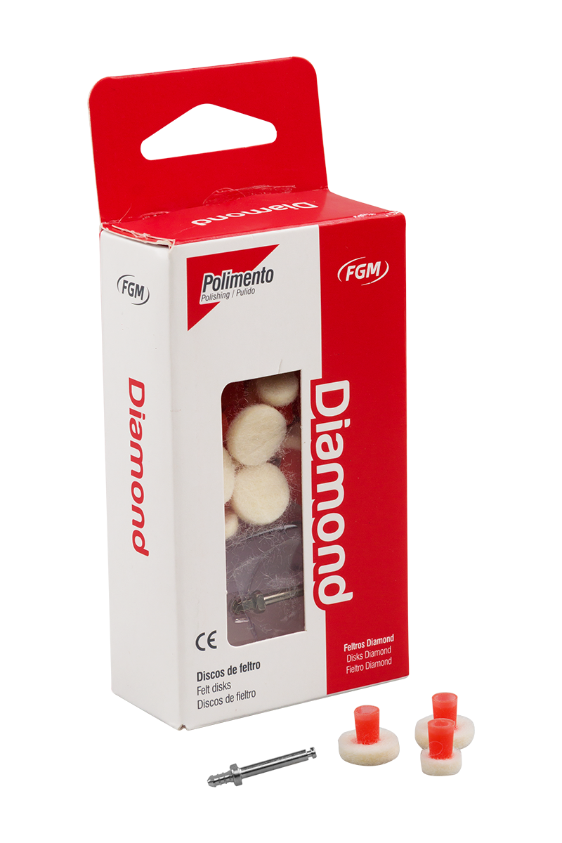 Войлочные полиры Diamond Felts 24 шт. + мандрель FGM