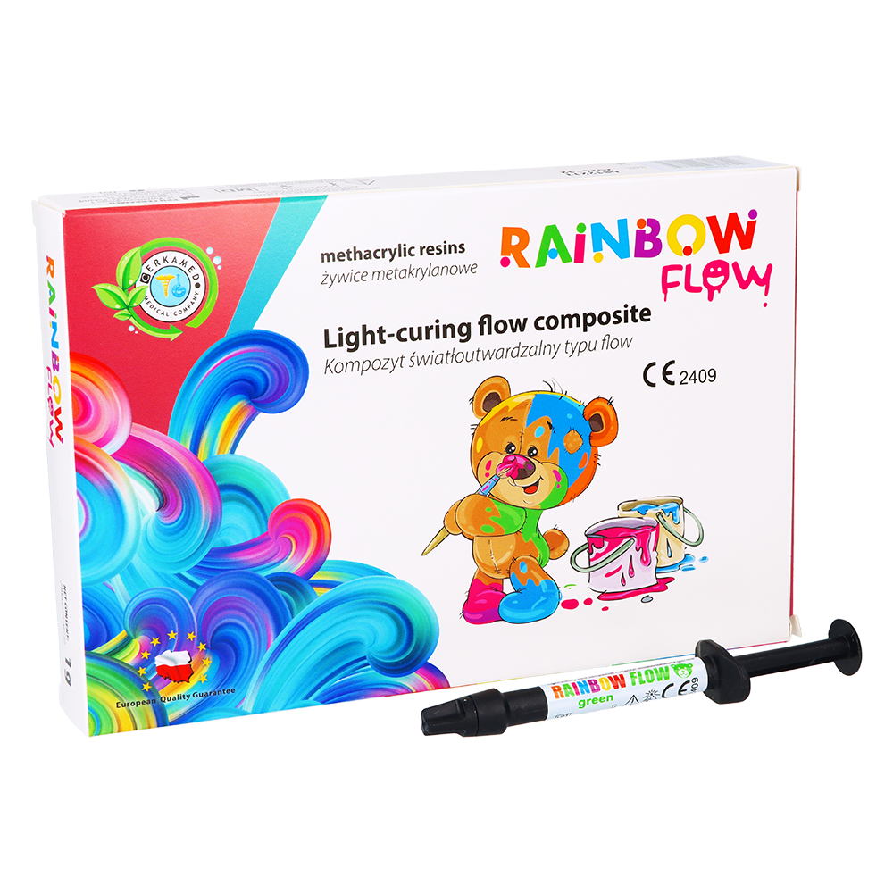 Цветной текучий композит Rainbow Flow 1 г Cerkamed