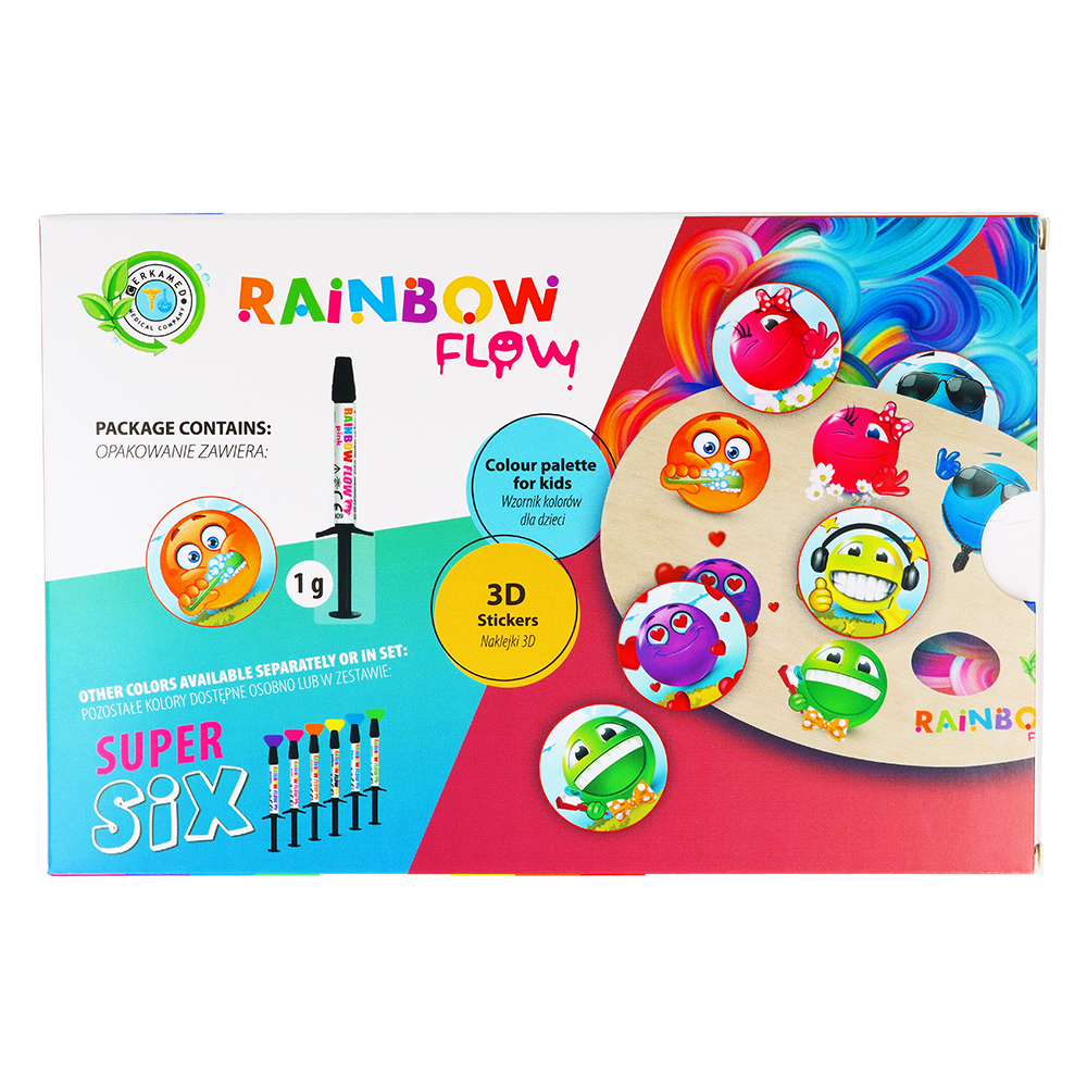Цветной текучий композит Rainbow Flow 1 г Cerkamed
