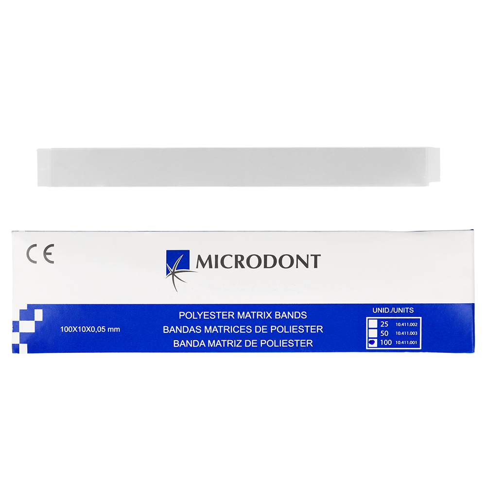 Полиэстровые гладкие полоски 100 шт. Microdont