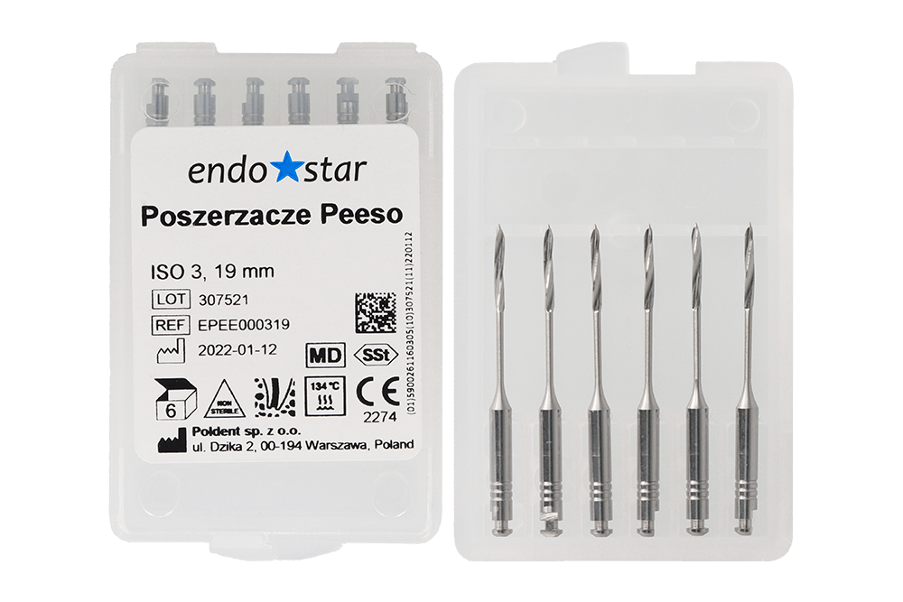 Развертки Peeso 6 шт. Endostar