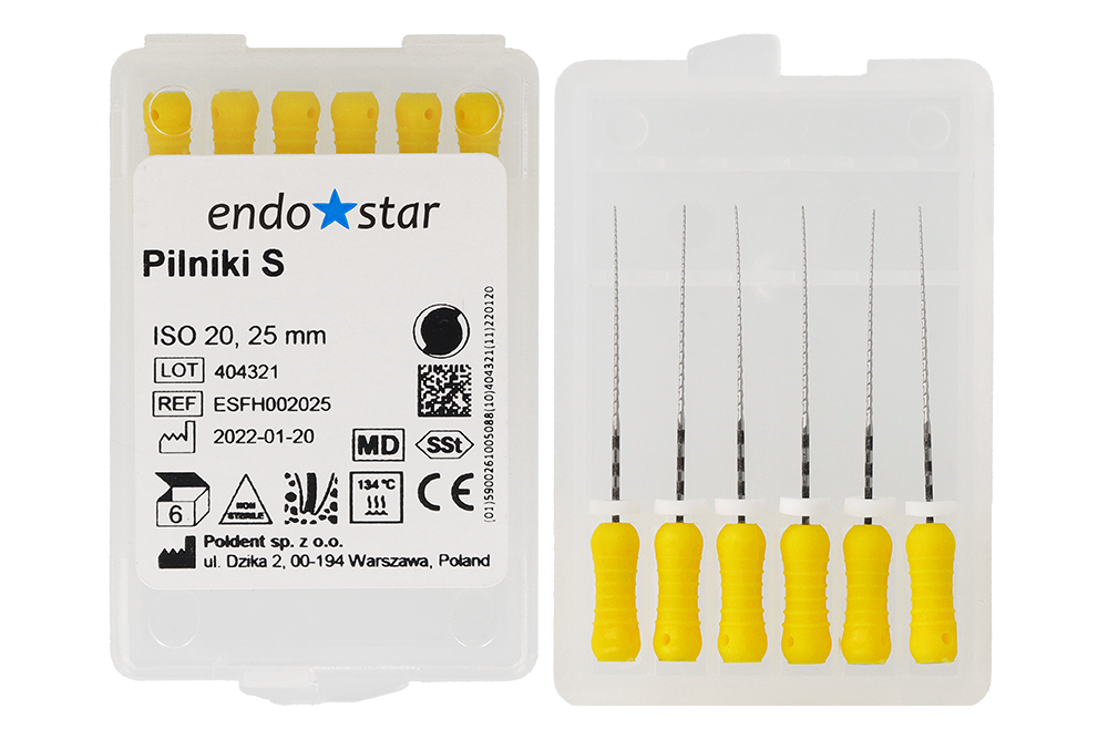 Ручные файлы S 6 шт. Endostar