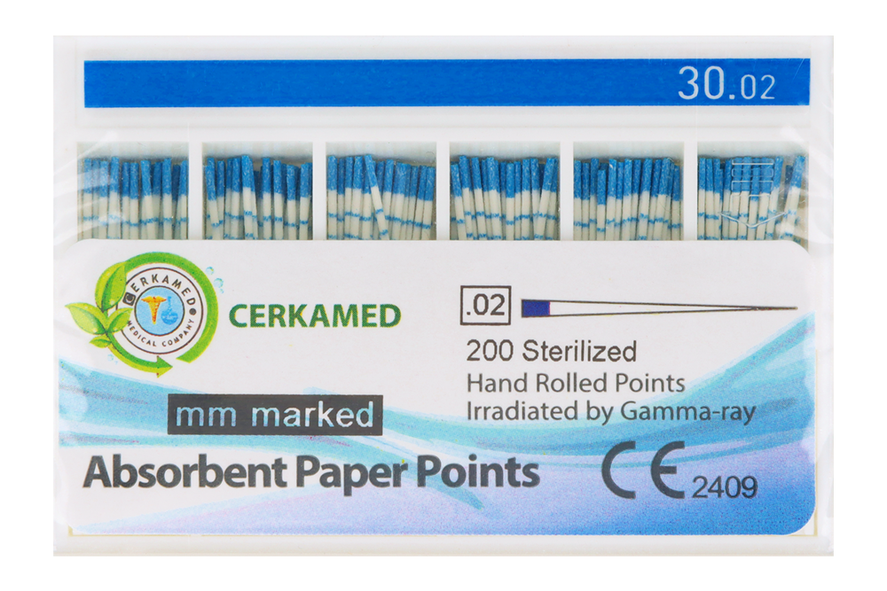 Бумажные штифты 2%, 200 шт. Cerkamed