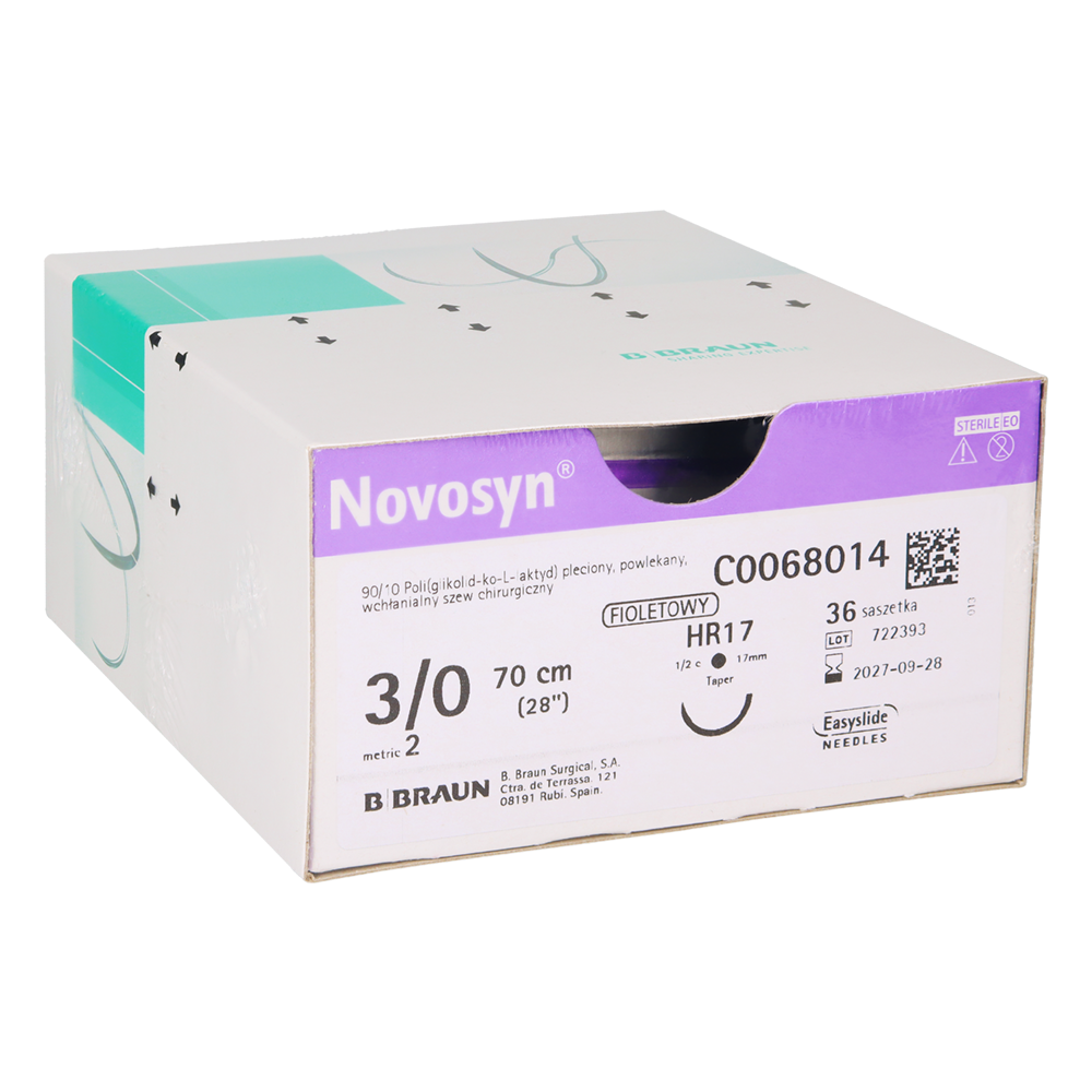 Рассасывающийся шовный материал Novosyn 36 шт.