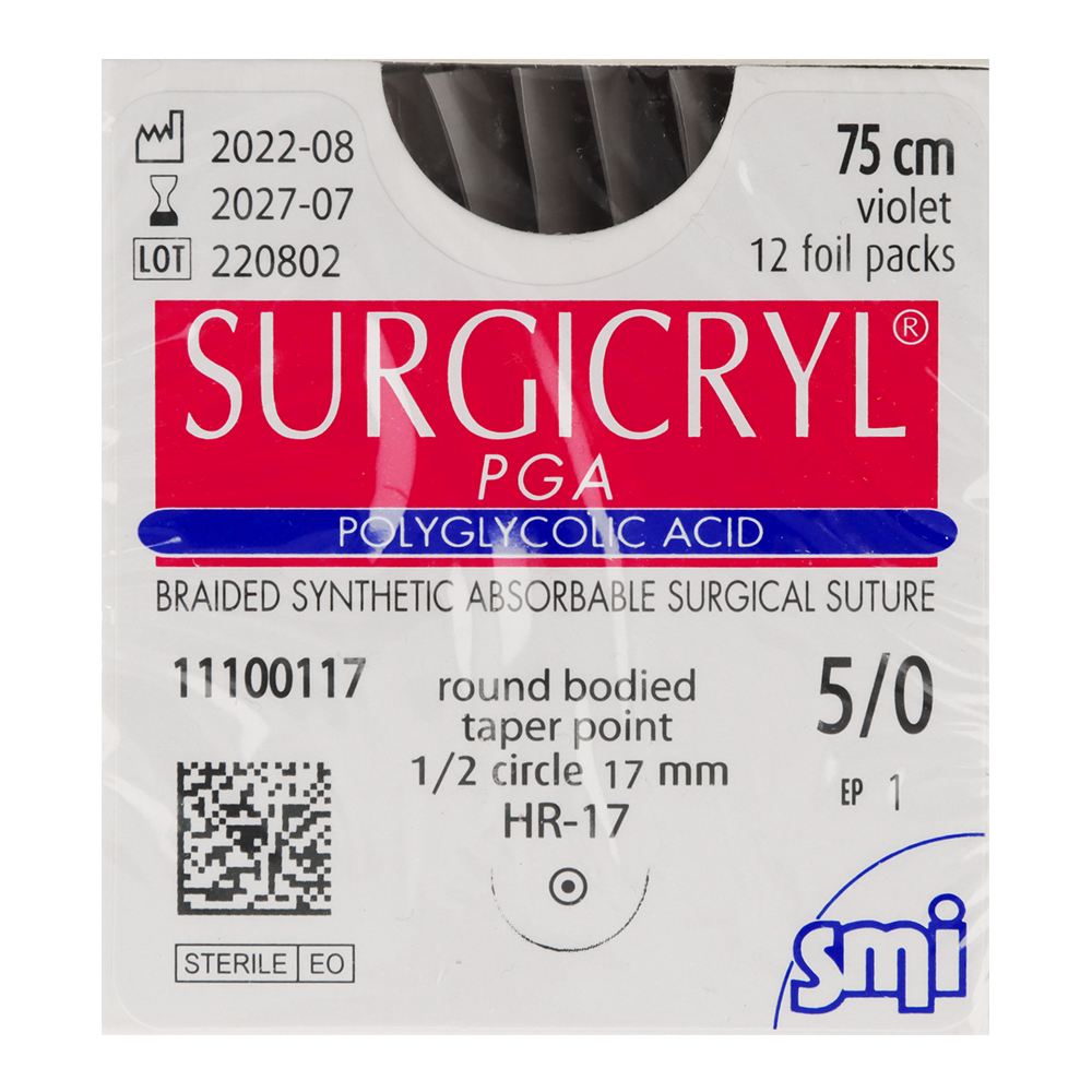 Рассасывающиеся нити Surgicryl, 12 шт. SMI