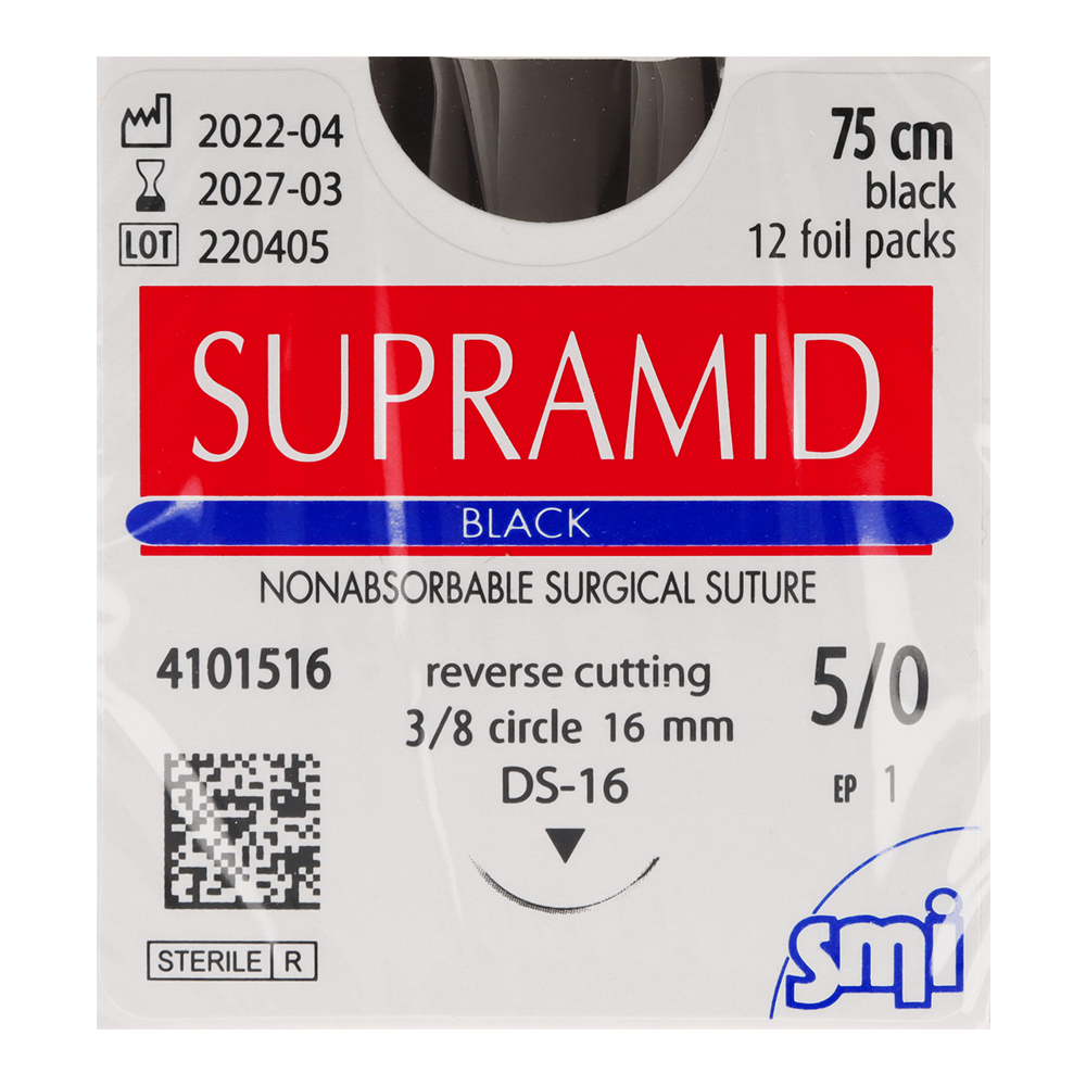 Хирургические нерассасывающиеся нити Supramid 12 шт. SMI