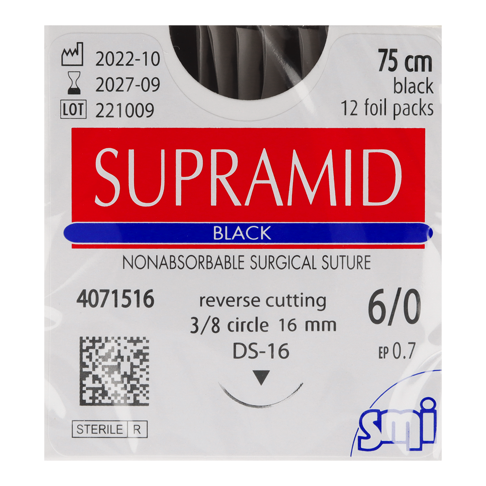 Хирургические нерассасывающиеся нити Supramid 12 шт. SMI