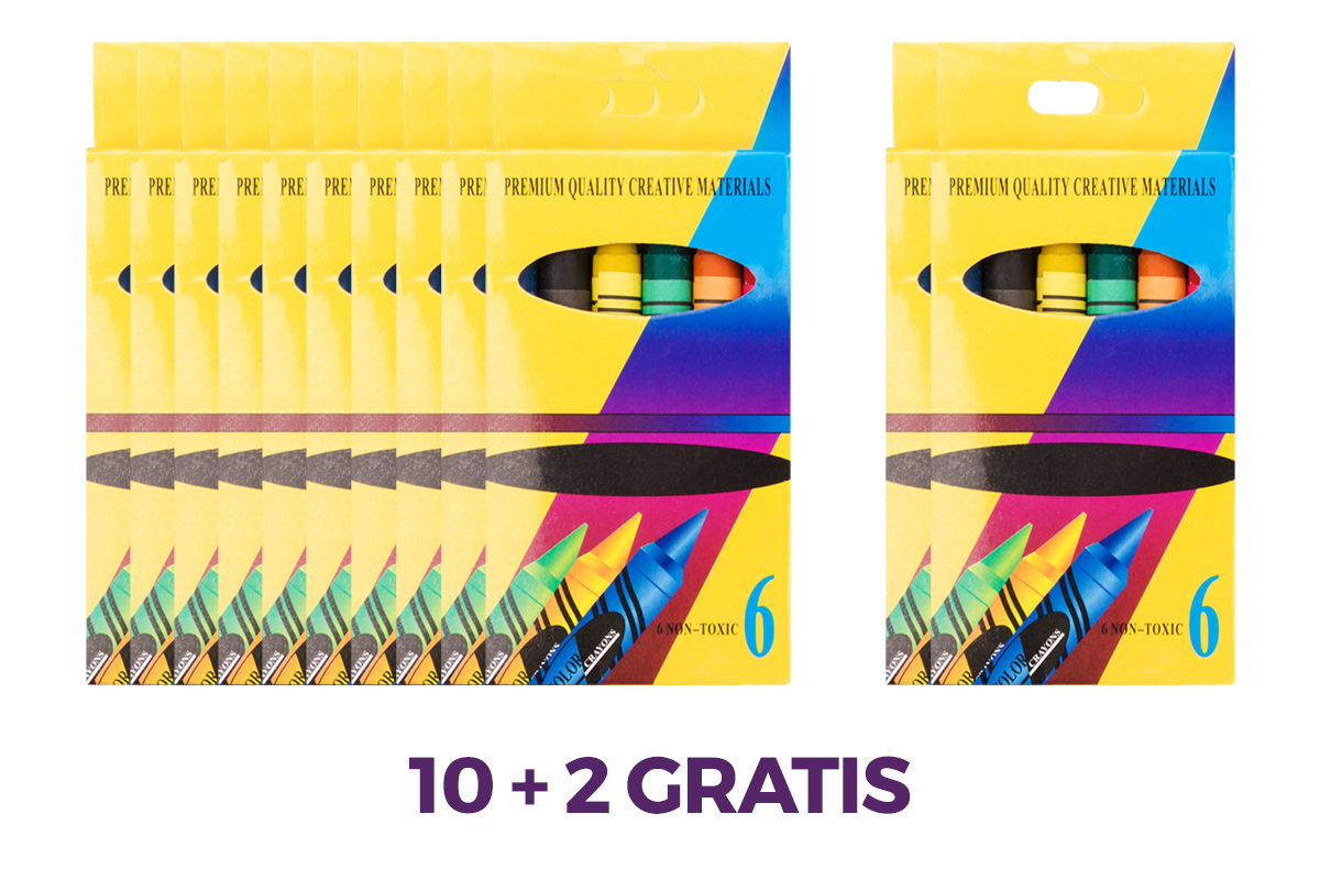Игрушка – восковые мелки 10 уп. + 2 в подарок