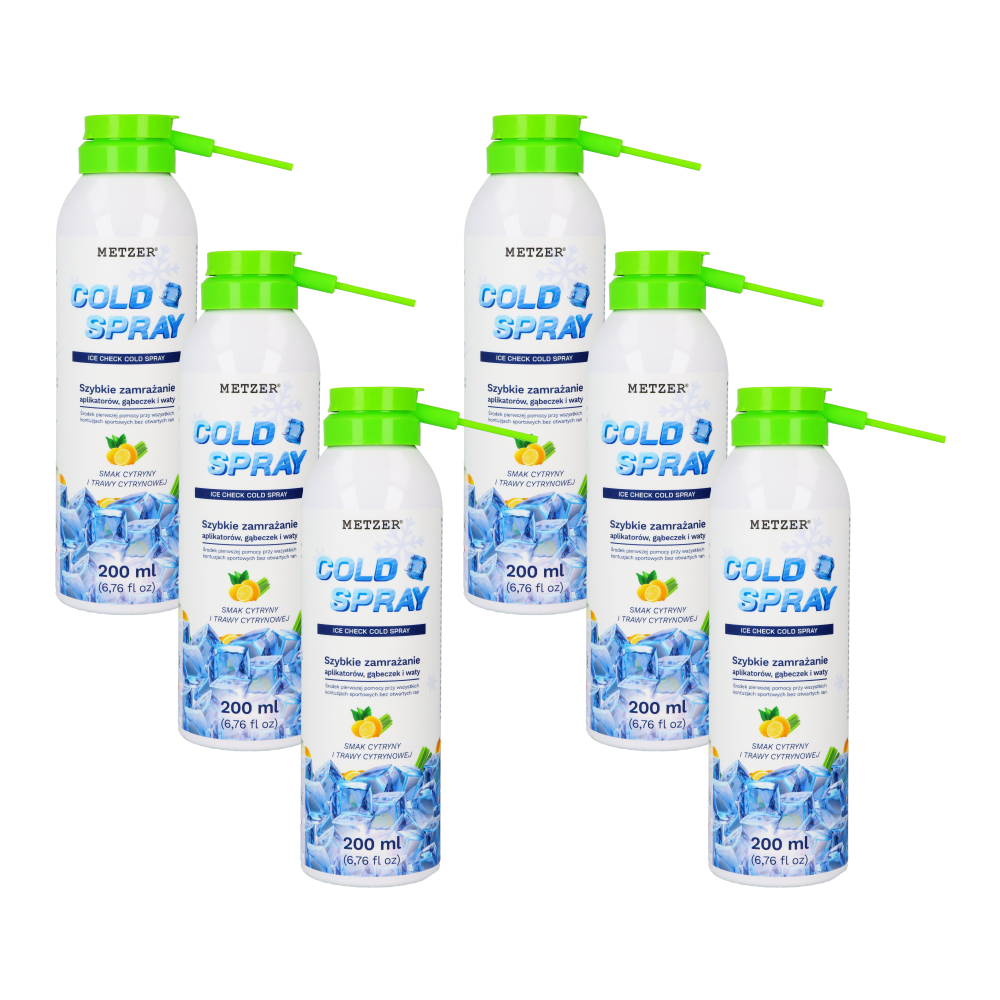 Охлаждающий спрей Cold Spray 200 мл × 6 шт. Metzer