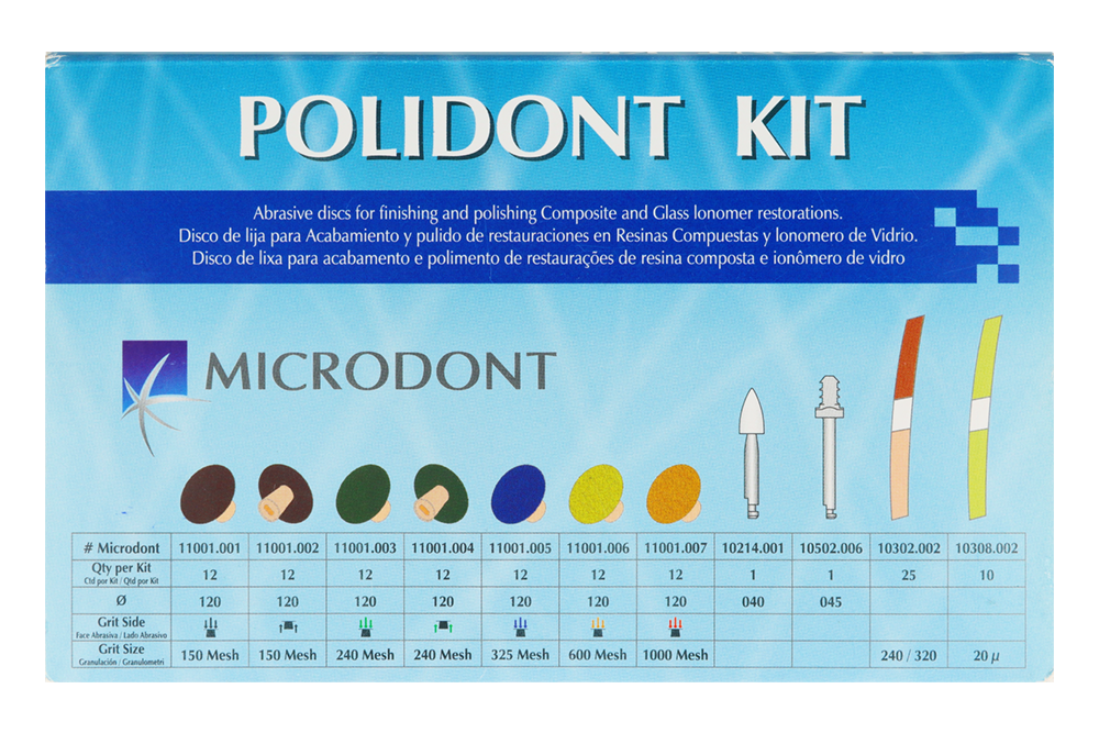 Набор полиров Polidont 120 шт. + держатель Microdont
