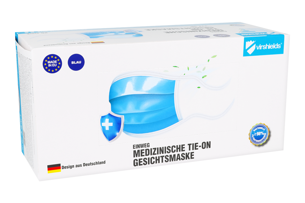 Медицинские маски на завязках 25 шт. Virshields