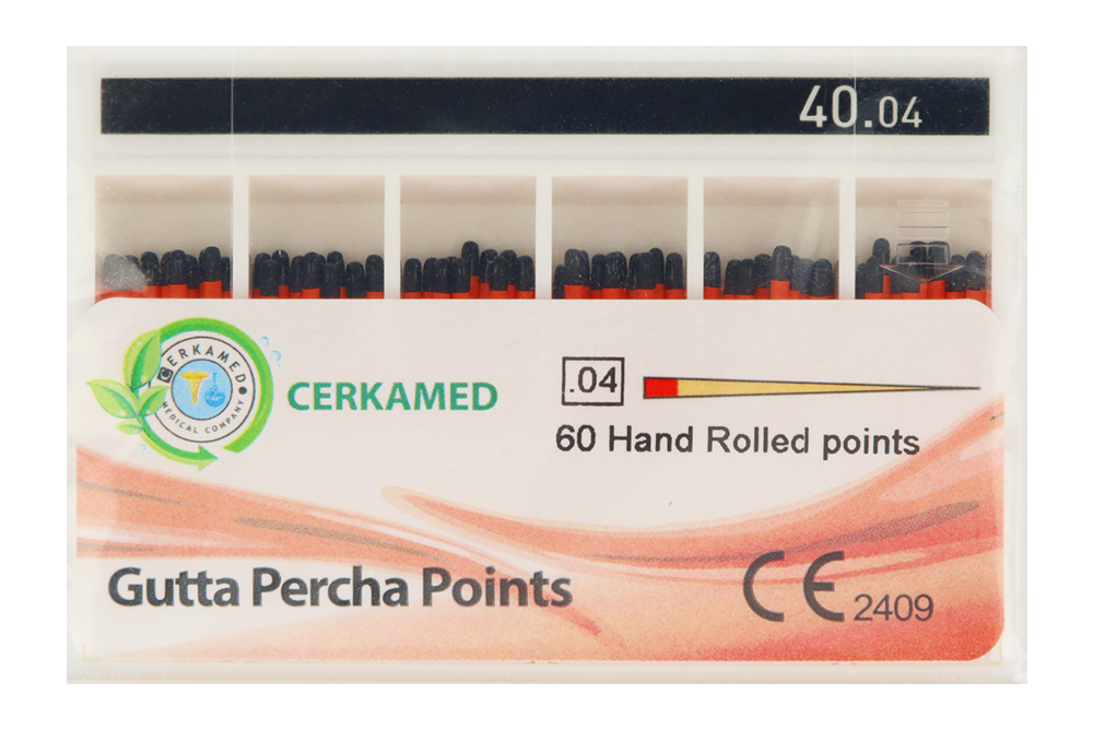 Гуттаперчевые штифты 4% 60 шт. Cerkamed