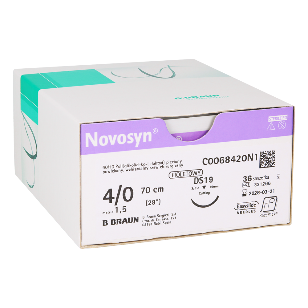 Рассасывающийся шовный материал Novosyn 36 шт.