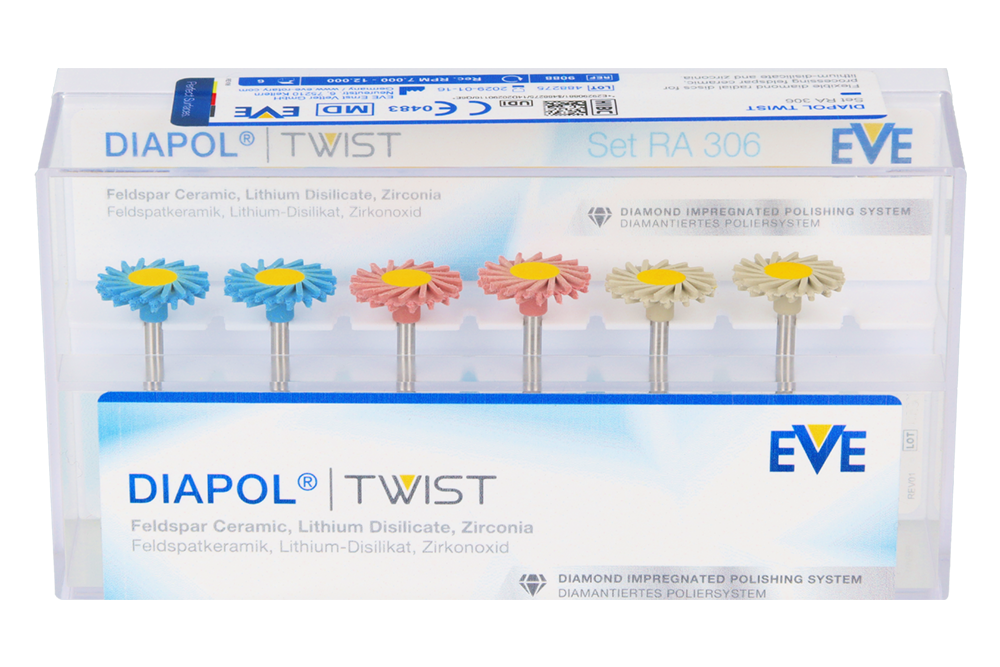 Алмазные полиры Diapol Twist, 6 шт. EVE