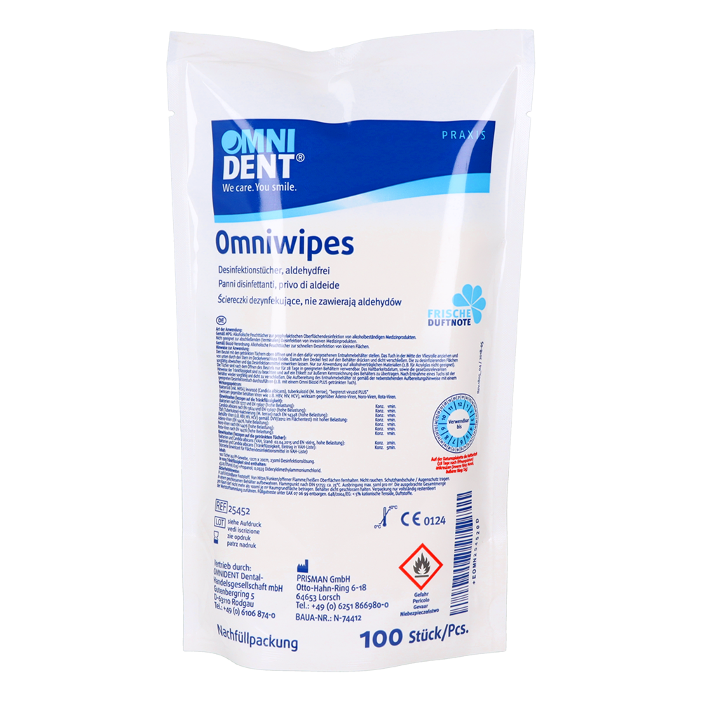 Спиртовые салфетки Omniwipes вкладыш 100 шт.