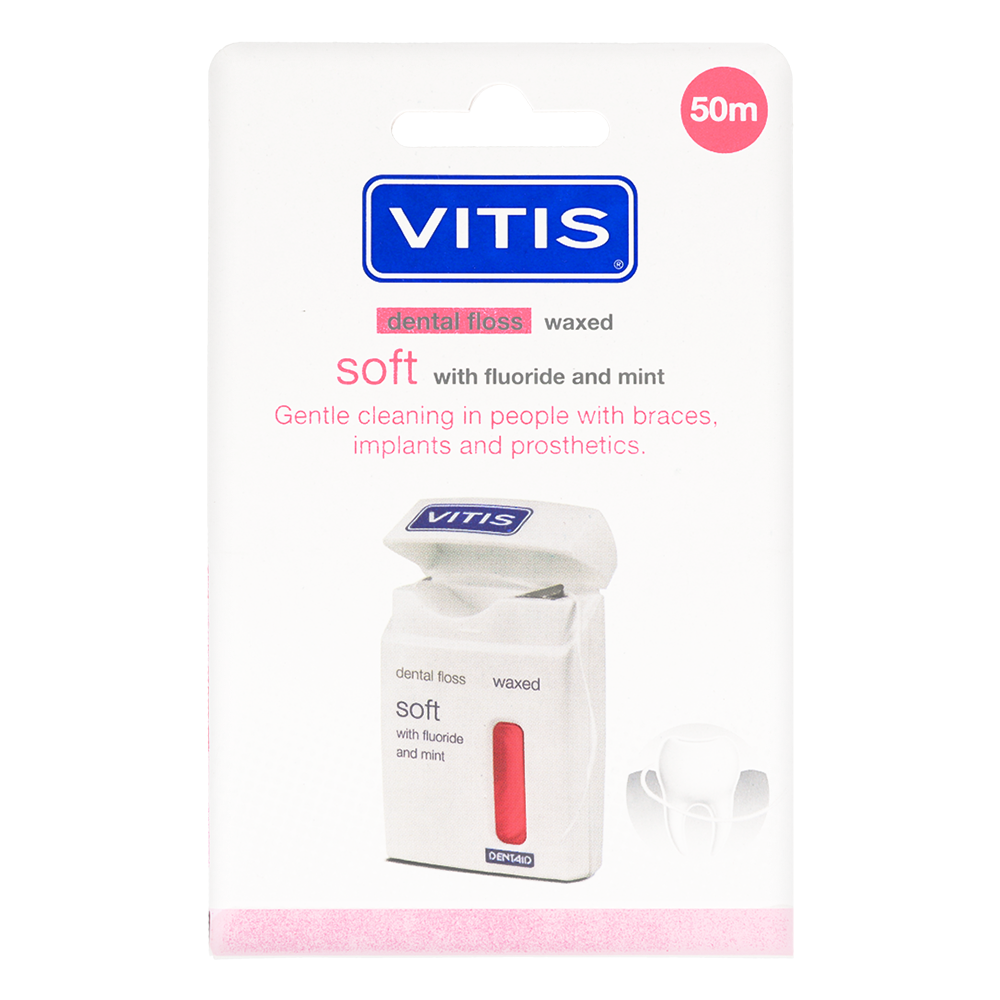 Вощёная зубная нить 50 м Vitis