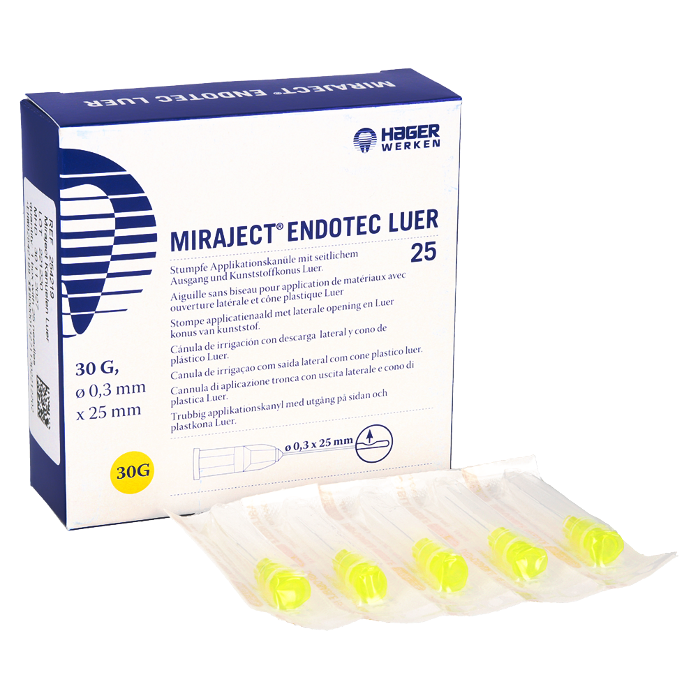 Эндодонтические тупые иглы Miraject Endotec 25 шт. Hager & Werken