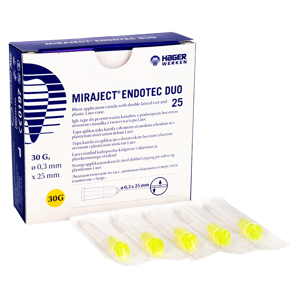 Эндодонтические тупые иглы Miraject Endotec 25 шт. Hager & Werken