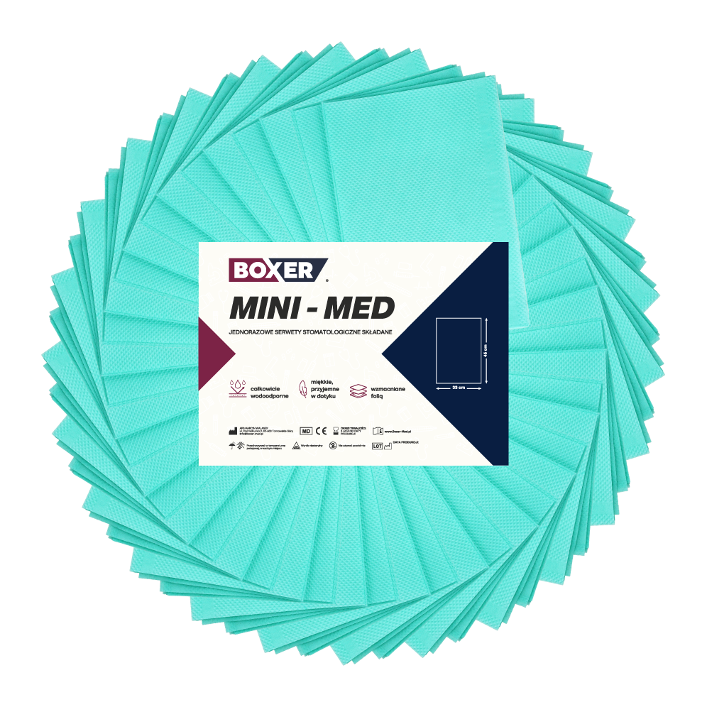 Нагрудники сложенные MINI-MED 400 шт. зелёные Boxer