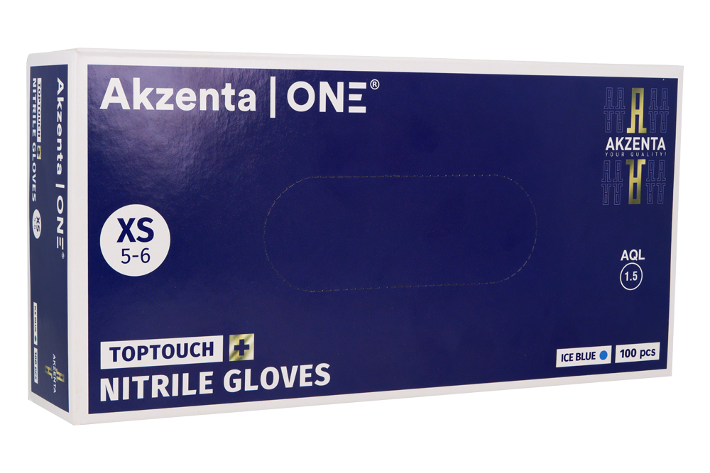 Нитриловые перчатки Ice Blue Akzenta 100 шт.