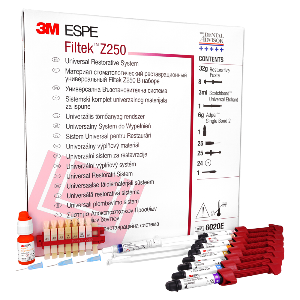 Filtek Z250 набор (4 г × 8 шт. + Adper Single Bond 6 мл) 3M
