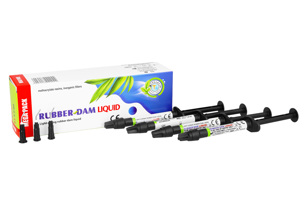 Жидкий коффердам Rubber-Dam Liquid Mega Pack 1,2 мл × 4 шт. Cerkamed
