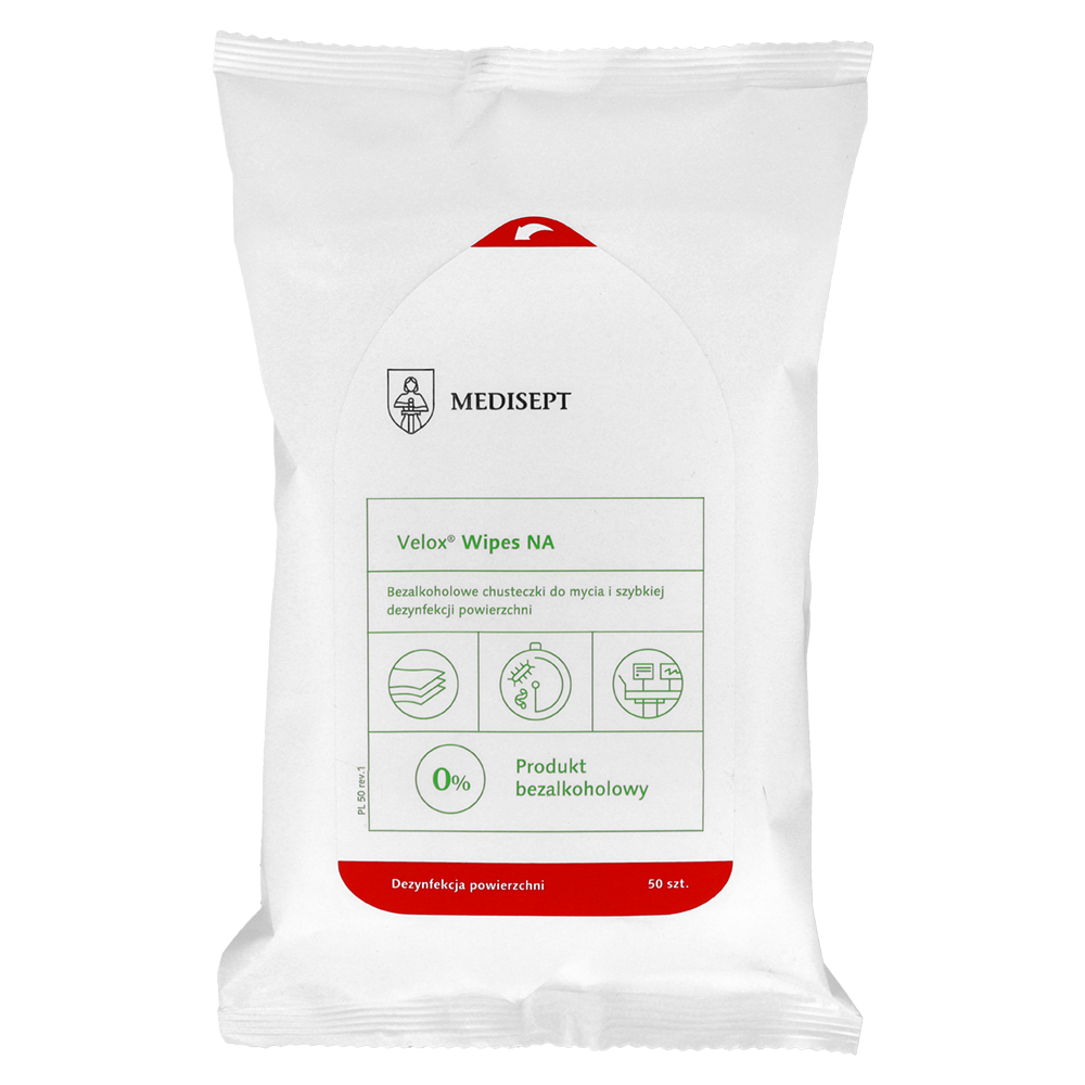 Безалкогольные салфетки Velox Wipes NA flow pack 50 шт. Medisept