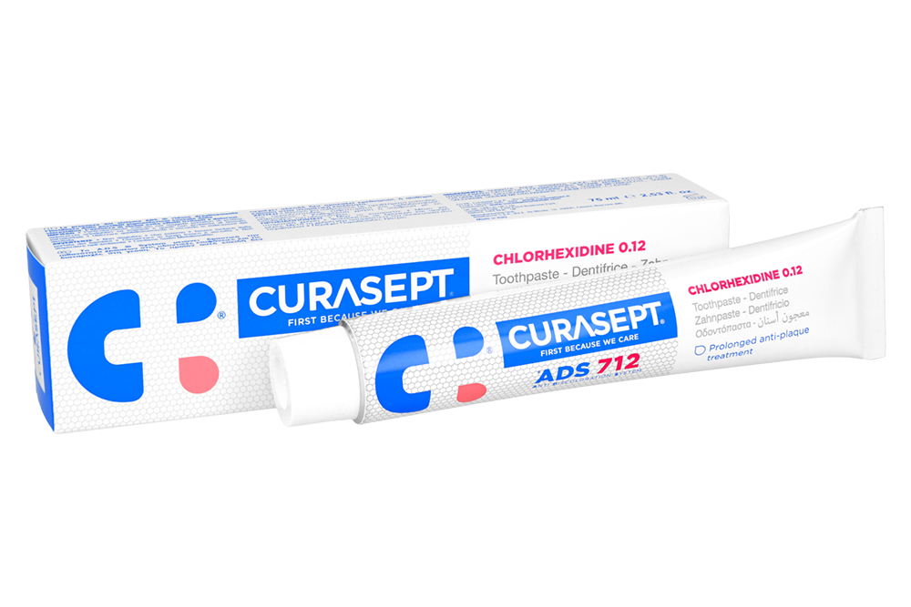 Зубная паста ADS 712 0,12% ХГ 75 мл Curasept