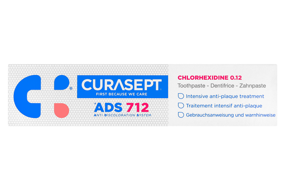 Зубная паста ADS 712 0,12% ХГ 75 мл Curasept