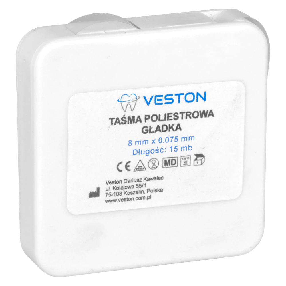 Полиэстровая гладкая лента в рулоне 15 м Veston