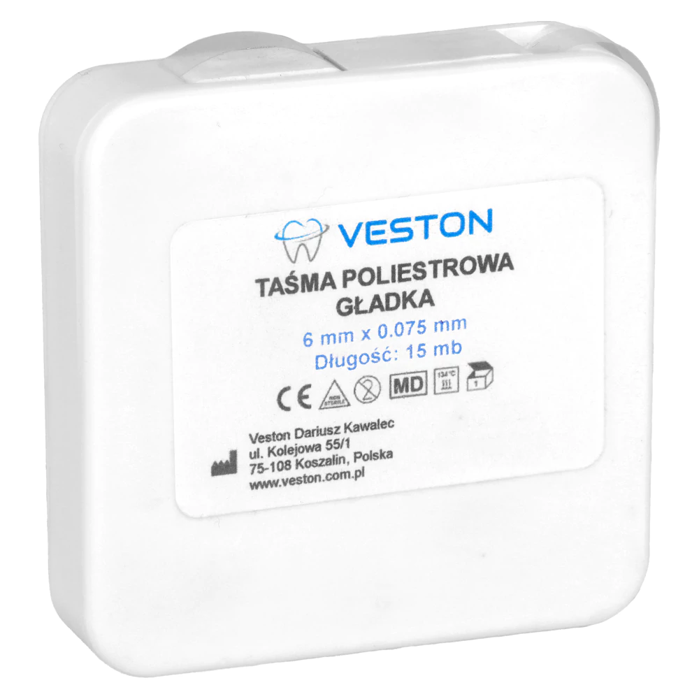 Полиэстровая гладкая лента в рулоне 15 м Veston