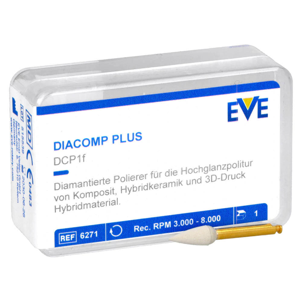 Алмазные полировочные резинки Diacomp Plus 1 шт. EVE