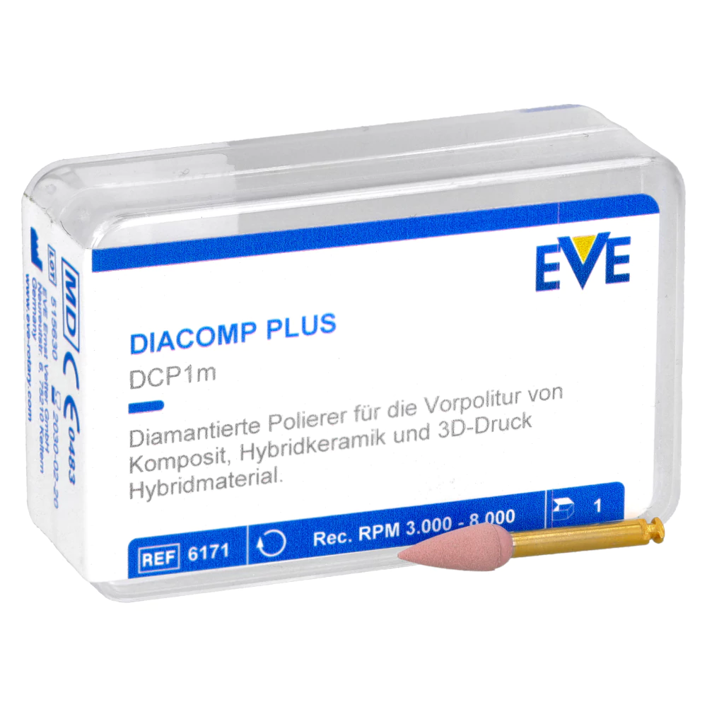 Алмазные полировочные резинки Diacomp Plus 1 шт. EVE