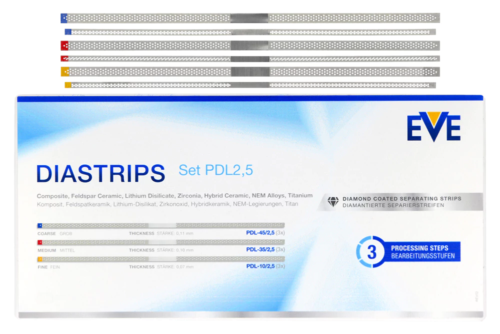 Алмазные полоски Diastrips, 9 шт. EVE