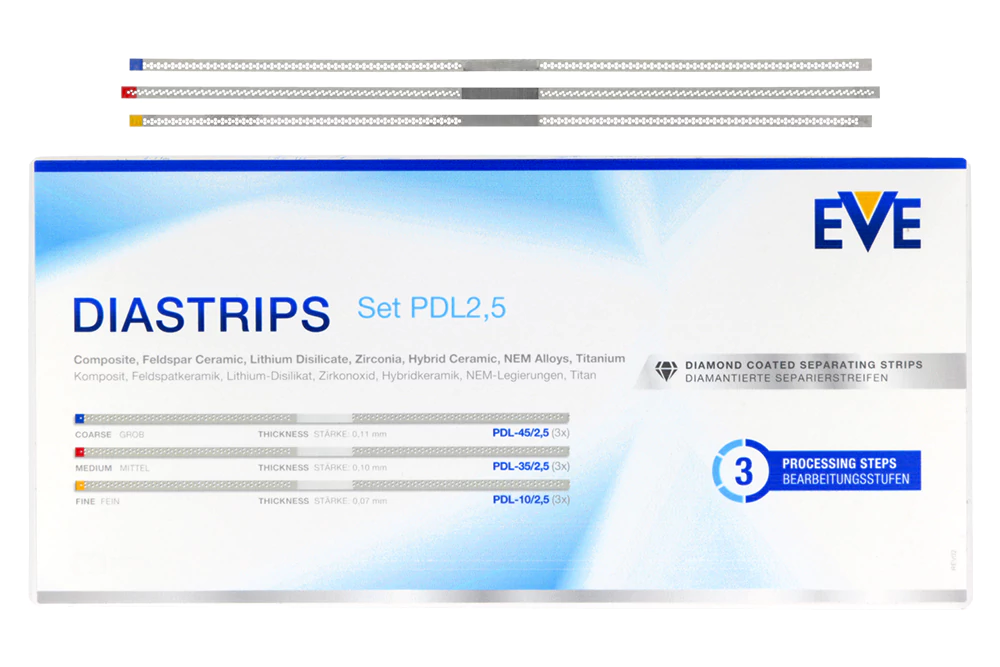 Алмазные полоски Diastrips, 9 шт. EVE