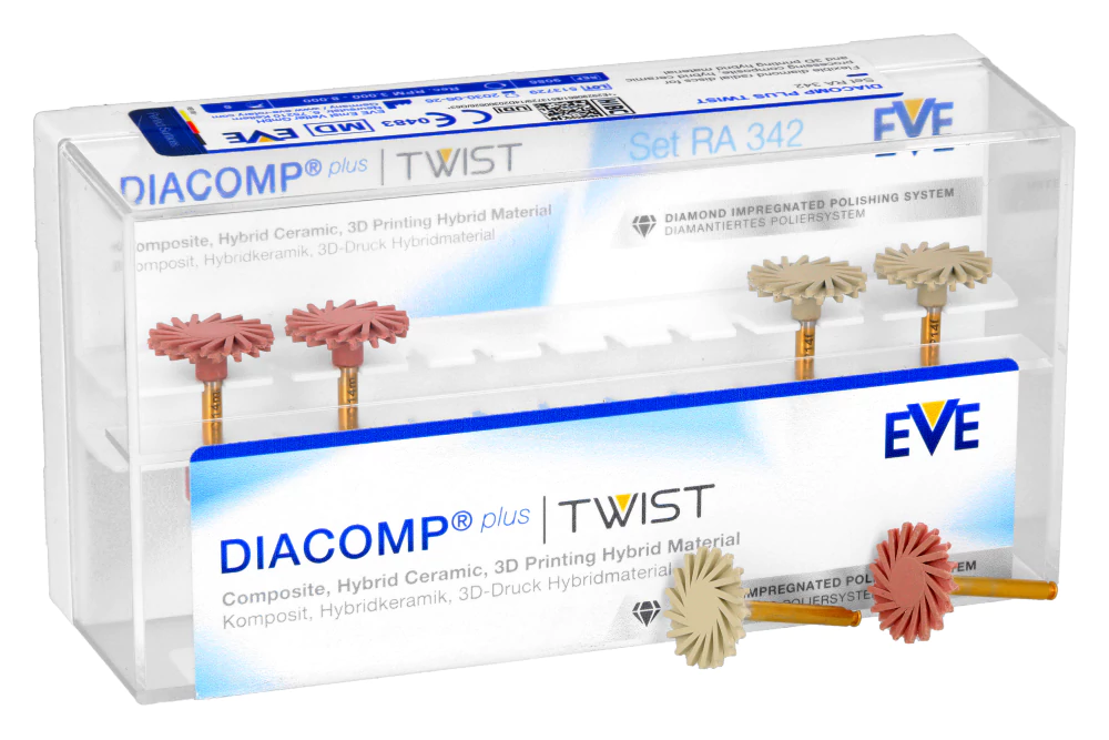 Алмазные полиры Diacomp Plus Twist, 6 шт. EVE