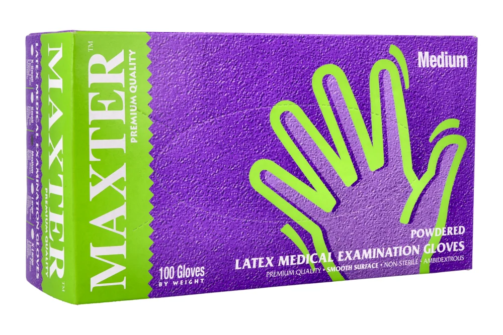Латексные перчатки опудренные MAXTER 100 шт.
