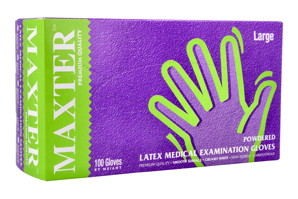 Латексные перчатки опудренные MAXTER 100 шт.