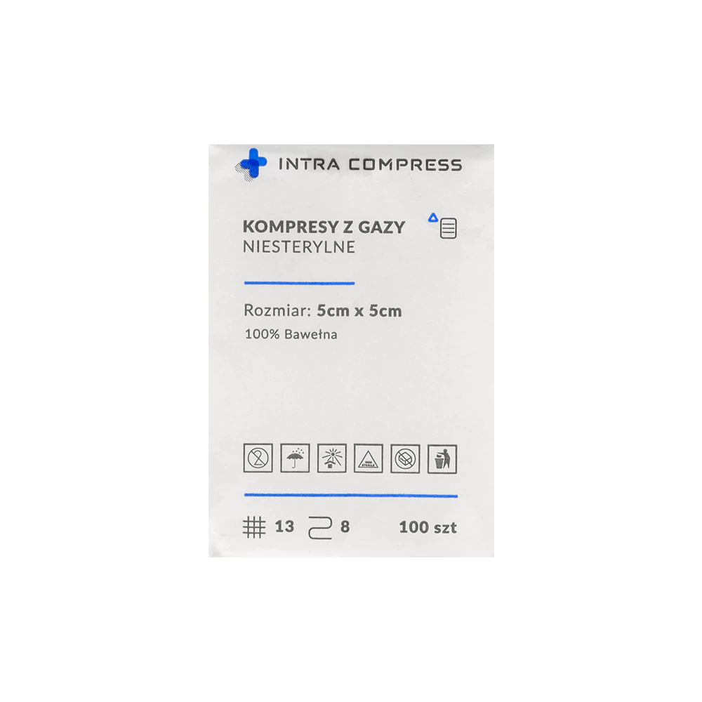 Марлевые салфетки нестерильные 100 шт. Intra Compress