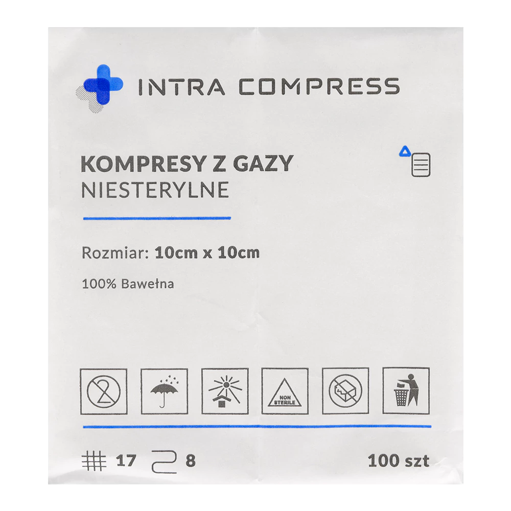 Марлевые салфетки нестерильные 100 шт. Intra Compress